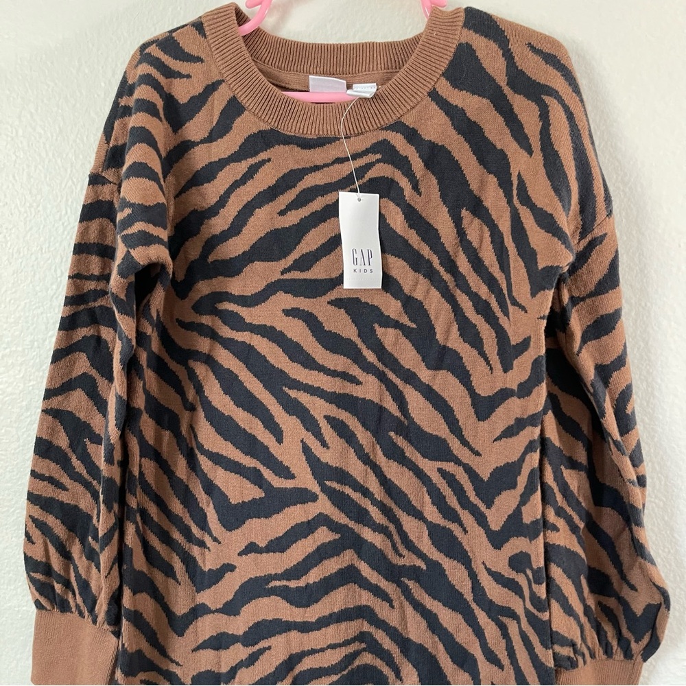NWT GAP KIDS ZEBRA PRINT SWEATER DRESS IN SIZE 6-7 KIDS